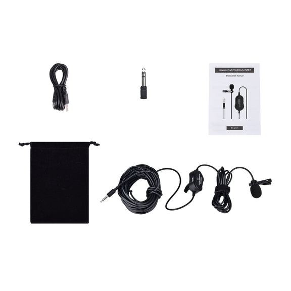 YELANGU YLG9926B MY2 Mini Lavalier Microphone for Mobile Phones / Tablets /  Digital Cameras (Black)