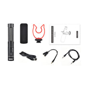 YELANGU MIC015 Professional Interview Condenser Video Shotgun Microphone with 3.5mm Audio Cable for DSLR & DV Camcorder (Black)