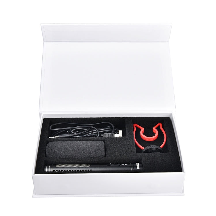 YELANGU MIC015 Professional Interview Condenser Video Shotgun Microphone with 3.5mm Audio Cable for DSLR & DV Camcorder (Black)