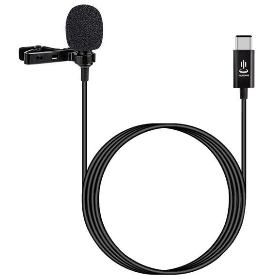YICHUANG YC-LM10 USB-C / Type-C Intelligent Noise Reduction Condenser Lavalier Microphone, Cable Length: 1.5m