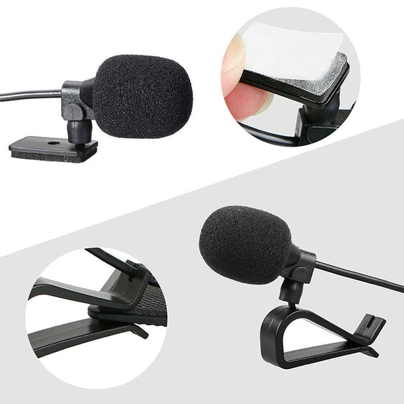 ZJ015MR Stereo 3.5mm Angle Head Plug Car Navigation DVD External Paste Microphone, Length: 3m