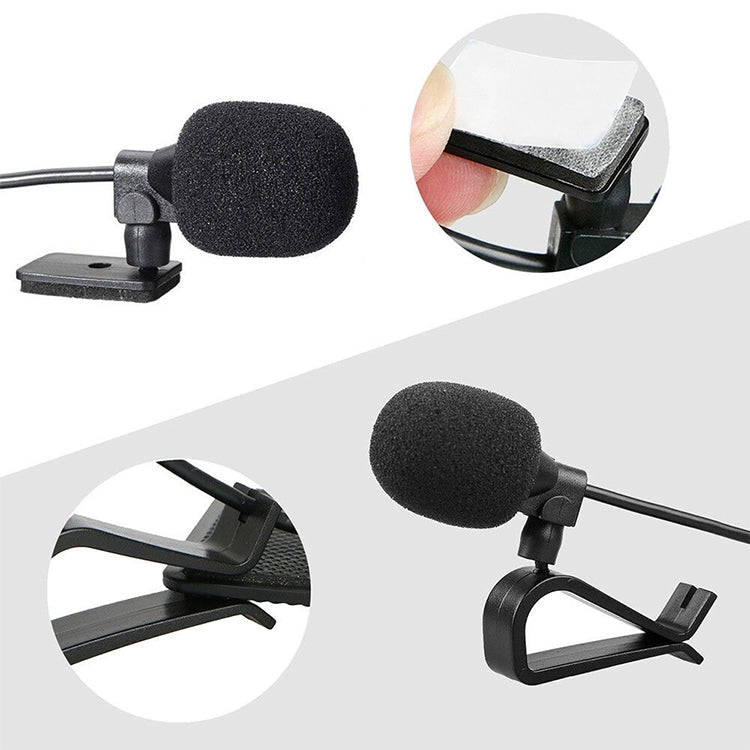 ZJ015MR Stereo 3.5mm Angle Head Plug Car Navigation DVD External Paste Microphone, Length: 3m
