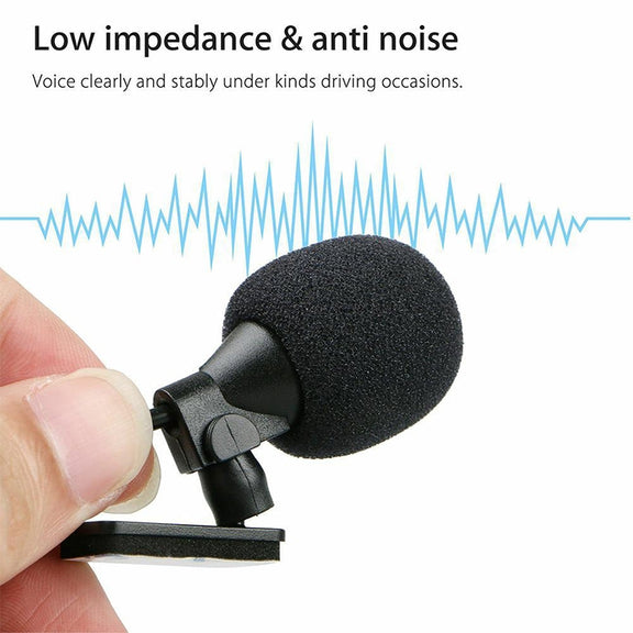 ZJ015MR Stereo 3.5mm Angle Head Plug Car Navigation DVD External Paste Microphone, Length: 3m