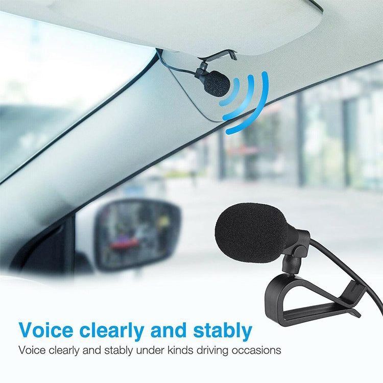 ZJ015MR Stereo 3.5mm Angle Head Plug Car Navigation DVD External Paste Microphone, Length: 3m