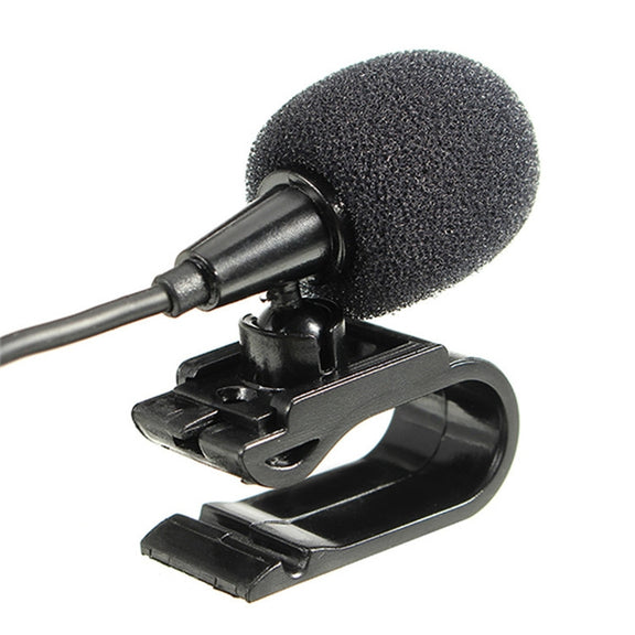 ZJ025MR Stick-on Clip-on Lavalier 2.5mm Jack Mono Microphone for Car GPS / Bluetooth Enabled Audio DVD External Mic, Cable Length: 3m