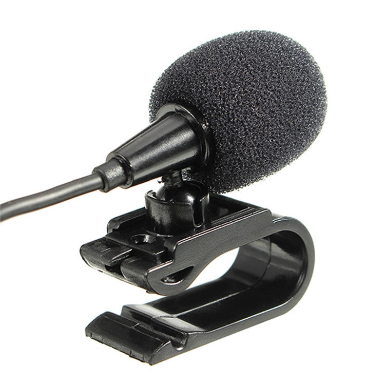 ZJ025MR Stick-on Clip-on Lavalier 2.5mm Jack Mono Microphone for Car GPS / Bluetooth Enabled Audio DVD External Mic, Cable Length: 3m