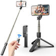 L03 Aluminum Alloy Foldable Bluetooth Tripod Selfie Stick (Black) - Selfie Sticks by PMC TechLife | Online Shopping South Africa | PMC TechLife | Buy Now Pay Later Mobicred