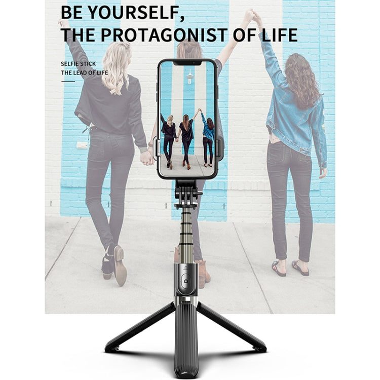 L03 Aluminum Alloy Foldable Bluetooth Tripod Selfie Stick (Black)