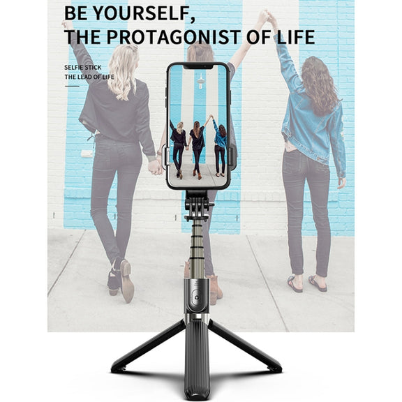 L03 Aluminum Alloy Foldable Bluetooth Tripod Selfie Stick (Black)