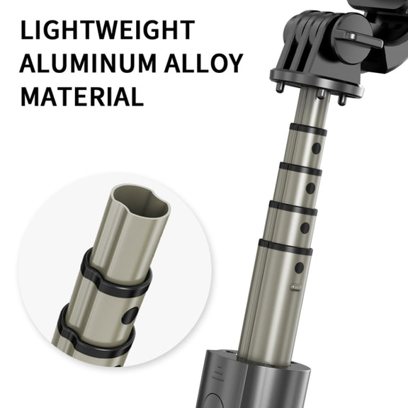 L03 Aluminum Alloy Foldable Bluetooth Tripod Selfie Stick (Black)