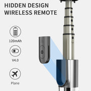L03 Aluminum Alloy Foldable Bluetooth Tripod Selfie Stick (Black)