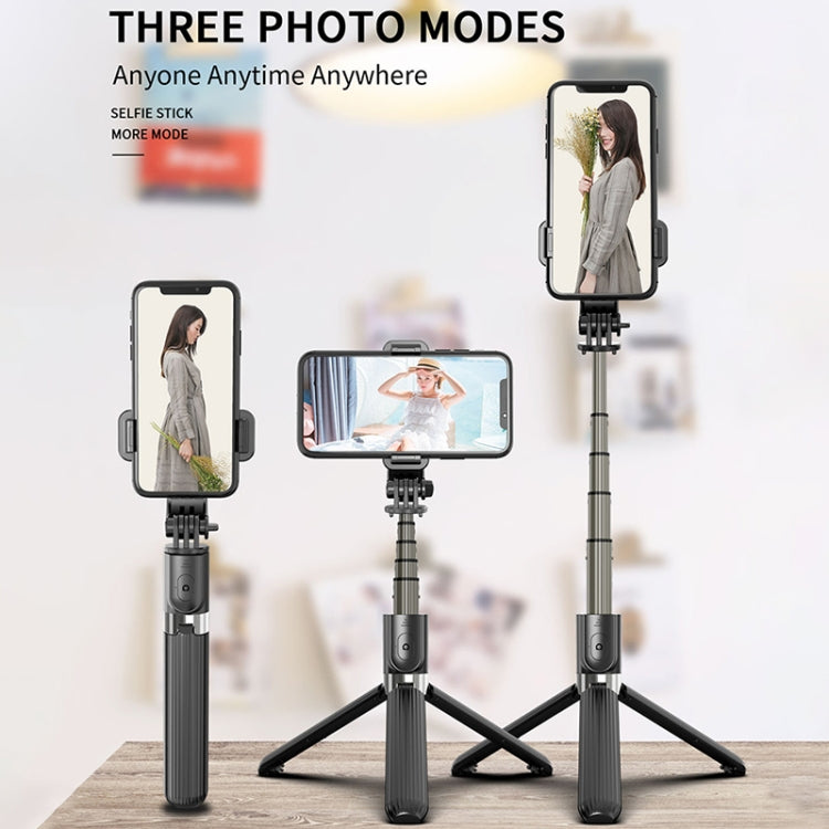 L03 Aluminum Alloy Foldable Bluetooth Tripod Selfie Stick (Black)