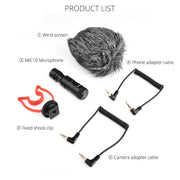 YELANGU MIC10 YLG9920A Professional Interview Condenser Video Shotgun Microphone with 3.5mm Audio Cable for DSLR & DV Camcorder (Black)