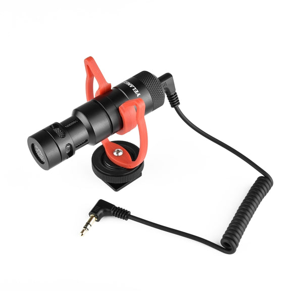 YELANGU MIC10 YLG9920A Professional Interview Condenser Video Shotgun Microphone with 3.5mm Audio Cable for DSLR & DV Camcorder (Black)