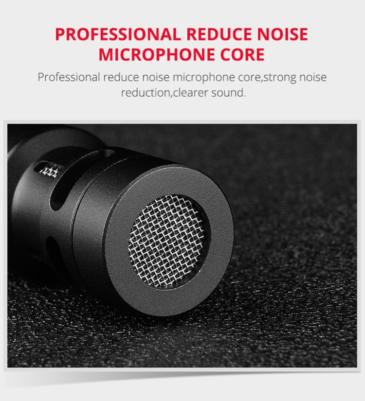 YELANGU MIC10 YLG9920A Professional Interview Condenser Video Shotgun Microphone with 3.5mm Audio Cable for DSLR & DV Camcorder (Black)