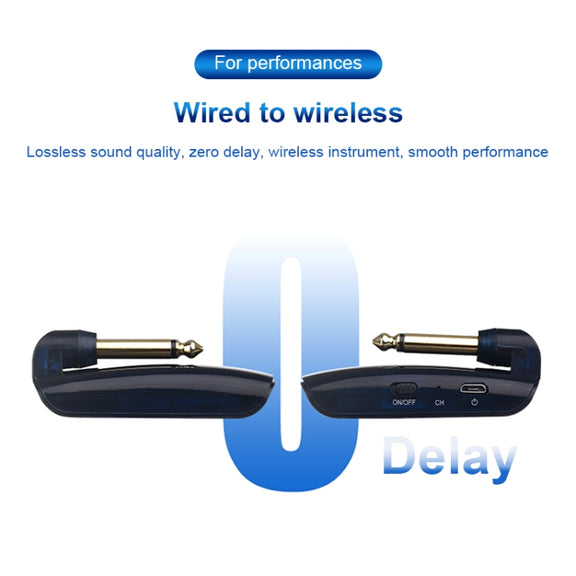 Measy AU688-U 20 Channels Wireless Guitar System Rechargeable Musical Instrument Transmitter Receiver