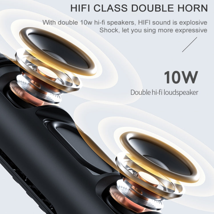 K1 Bluetooth 4.2 Karaoke Live Stereo Sound Wireless Bluetooth Microphone (Gold)