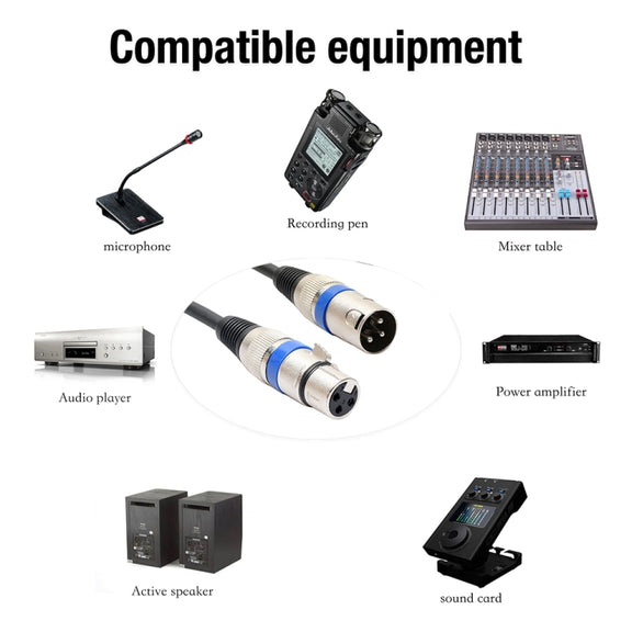 10m 3-Pin XLR Male to XLR Female MIC Shielded Cable Microphone Audio Cord