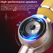 K2 Bluetooth 5.0 Karaoke Live Colorful Lights Wireless Bluetooth Microphone (Grey)