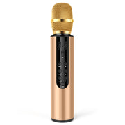 K3 Bluetooth 5.0 Karaoke Live Stereo Sound Wireless Bluetooth Condenser Microphone (Gold)