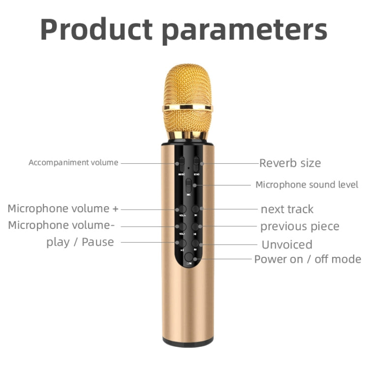 K3 Bluetooth 5.0 Karaoke Live Stereo Sound Wireless Bluetooth Condenser Microphone (Pink)