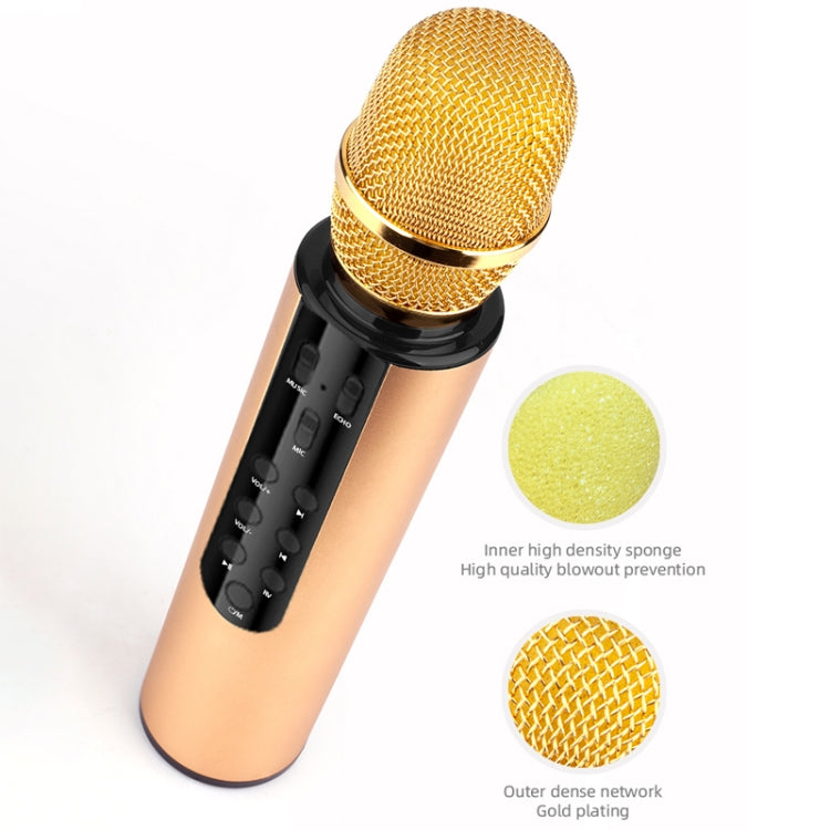 K3 Bluetooth 5.0 Karaoke Live Stereo Sound Wireless Bluetooth Condenser Microphone (Pink)