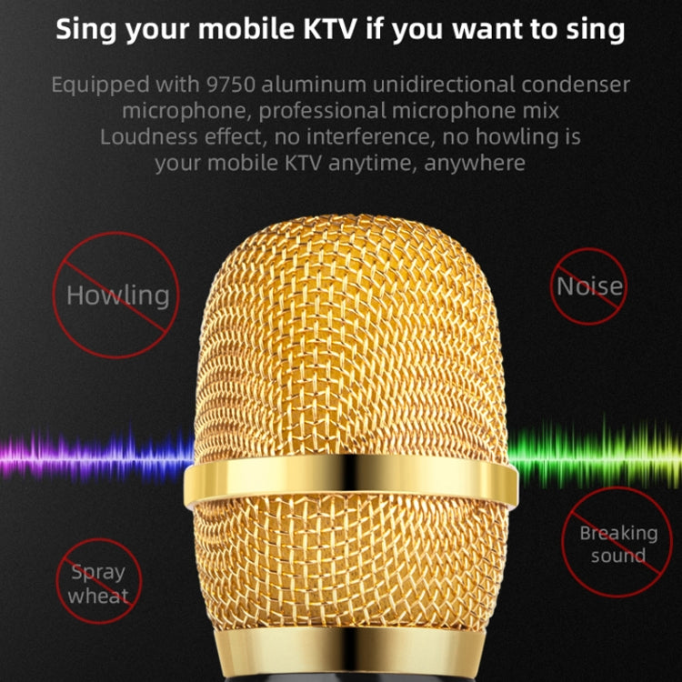 K3 Bluetooth 5.0 Karaoke Live Stereo Sound Wireless Bluetooth Condenser Microphone (Pink)