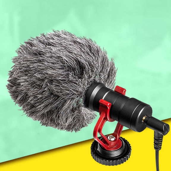 MM1 Live Recording Interview Intelligent Noise Reduction Condenser Microphone for Mobile Phone / SLR Camera / Camcorder (Black)