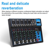 F7 Home 7-channel Bluetooth USB Reverb Mixer, EU Plug(Black)