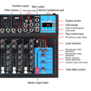 F4 Home 4-channel Bluetooth USB Reverb Mixer, US Plug (Black)