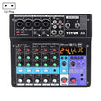 TEYUN NA6 6-channel Small Mixing Console Mobile Phone Sound Card Live Broadcast Computer Recording Console Processor, EU Plug(Black) - Live Sound Effects Processors by TEYUN | Online Shopping South Africa | PMC TechLife | Buy Now Pay Later Mobicred