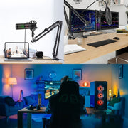 Yanmai Q18 USB Professional Computer Microphone Anchor Recording Karaoke Condenser Microphone (Black)