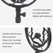 TEYUN T9 Live Microphone Metal Shockproof Bracket(Black)
