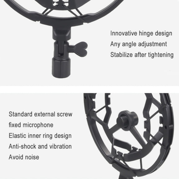 TEYUN T9 Live Microphone Metal Shockproof Bracket(Black)