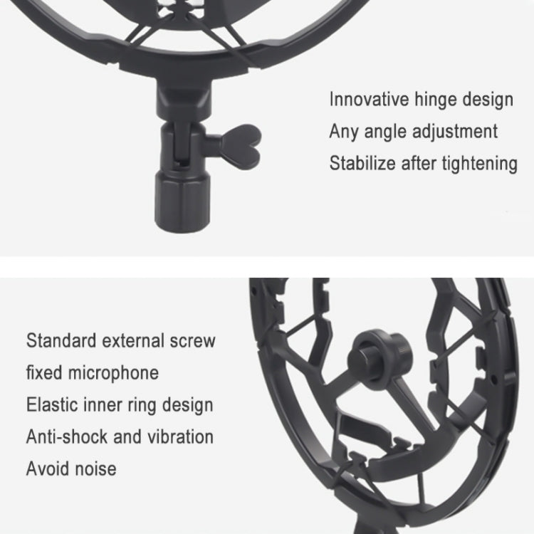 TEYUN T9 Live Microphone Metal Shockproof Bracket(Black)