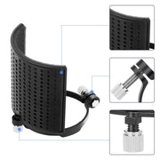 TEYUN PS-4x3 Condenser Microphone U-shaped Blowout Cover Desktop Bracket Audio Accessory Clip(Black)