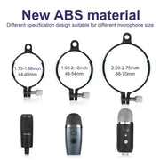 TEYUN PS-4x3 Condenser Microphone U-shaped Blowout Cover Desktop Bracket Audio Accessory Clip(Black)