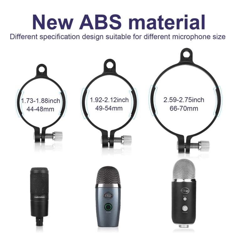 TEYUN PS-4x3 Condenser Microphone U-shaped Blowout Cover Desktop Bracket Audio Accessory Clip(Black)