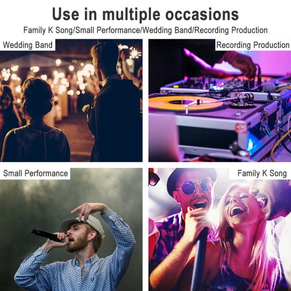 BMG-06D 6-channel Live Mixer Mobile Phone Bluetooth Sound Card Digital 16DSP Reverb Effect, EU Plug(White)