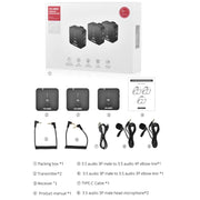 YELANGU MX5S Dual-Channel 2.4GHz Wireless Microphone System with 2 Transmitters and Receiver (Black)