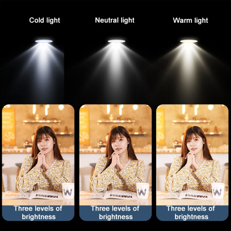 M01S Bluetooth Remote Control Dual Fill Light Tripod Selfie Stick (Black)