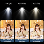 M01S Bluetooth Remote Control Dual Fill Light Tripod Selfie Stick (Black)