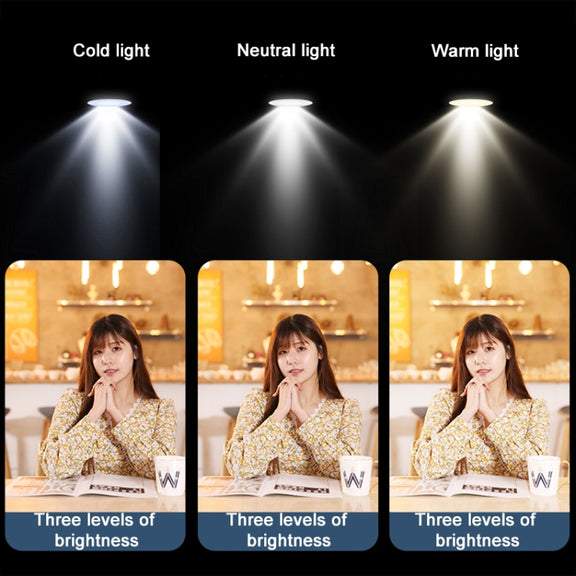 M01S Bluetooth Remote Control Dual Fill Light Tripod Selfie Stick (Black)