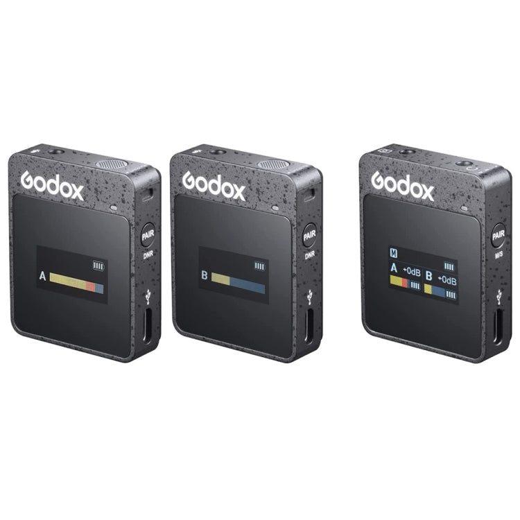 Godox MoveLink II M2 Wireless Lavalier Microphone System with 2 Transmitters and 1 Receiver for DSLR Cameras and Camcorders (Black)