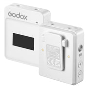 Godox MoveLink II M2 Wireless Lavalier Microphone System with 2 Transmitters and 1 Receiver for DSLR Cameras and Camcorders (White)