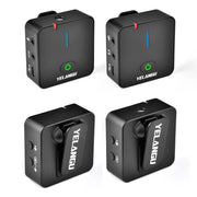 YELANGU MX5S 2.4G Live Broadcast Interview Wireless Recording Camera Microphone, 1 Receiver to 2 Transmitter(Black)