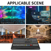 XTUGA B1404FX 14 Channels Bluetooth Audio Mixer Digital DJ Controller Sound Mixing Console (AU Plug)