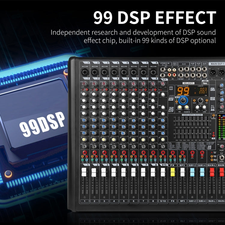 XTUGA B1404FX 14 Channels Bluetooth Audio Mixer Digital DJ Controller Sound Mixing Console (AU Plug)