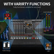 XTUGA B1404FX 14 Channels Bluetooth Audio Mixer Digital DJ Controller Sound Mixing Console (AU Plug)