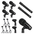 XTUGA MI7-G 7-Piece Wired Dynamic Drum Mic Kit Kick Bass Tom/Snare Cymbals Microphone Set - Microphone by XTUGA | Online Shopping South Africa | PMC TechLife | Buy Now Pay Later Mobicred